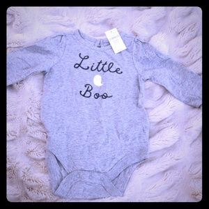BabyGap Little Boo Grey Long Sleeve Onesie